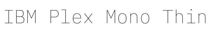 IBM Plex Mono Thin 字体预览图