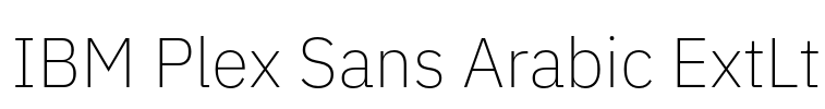IBM Plex Sans Arabic ExtLt 字体预览图