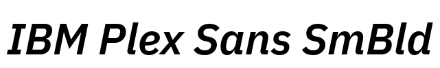 IBM Plex Sans SmBld 字体预览图