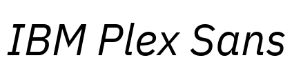 IBM Plex Sans 字体预览图