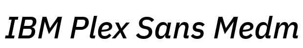 IBM Plex Sans Medm 字体预览图