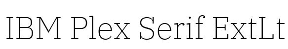 IBM Plex Serif ExtLt 字体预览图