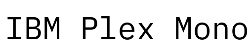 IBM Plex Mono 字体预览图