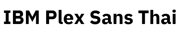 IBM Plex Sans Thai 字体预览图