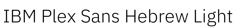 IBM Plex Sans Hebrew Light 字体预览图