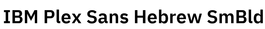 IBM Plex Sans Hebrew SmBld 字体预览图