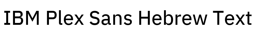 IBM Plex Sans Hebrew Text 字体预览图
