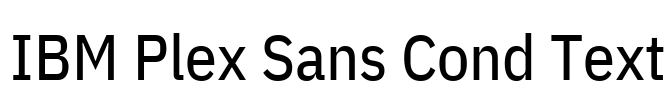 IBM Plex Sans Cond Text 字体预览图