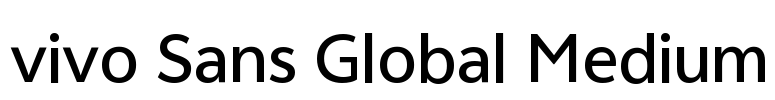vivo Sans Global Medium 字体预览图