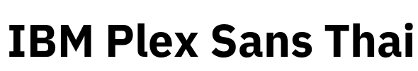 IBM Plex Sans Thai 字体预览图