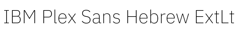 IBM Plex Sans Hebrew ExtLt 字体预览图
