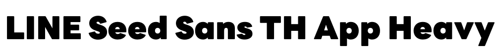 LINE Seed Sans TH App Heavy 字体预览图