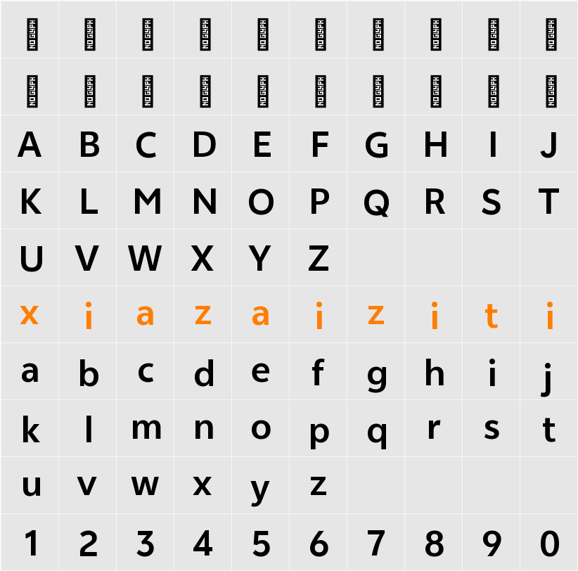 vivo Sans Global Bold 字符映射表