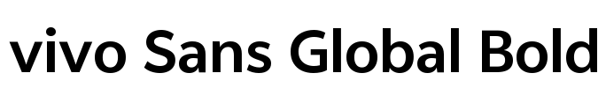 vivo Sans Global Bold 字体预览图