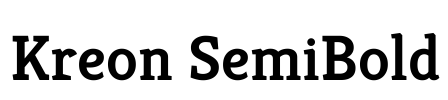 Kreon SemiBold 字体预览图