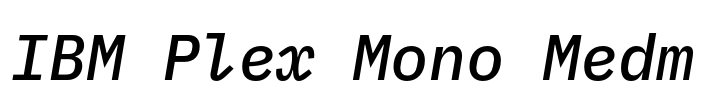 IBM Plex Mono Medm 字体预览图