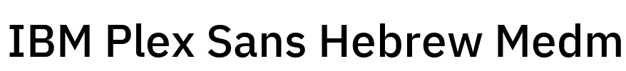 IBM Plex Sans Hebrew Medm 字体预览图