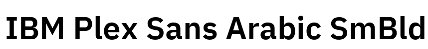 IBM Plex Sans Arabic SmBld 字体预览图