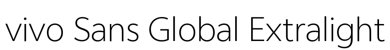vivo Sans Global Extralight 字体预览图