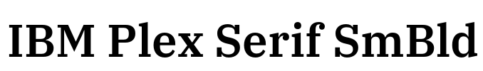 IBM Plex Serif SmBld 字体预览图