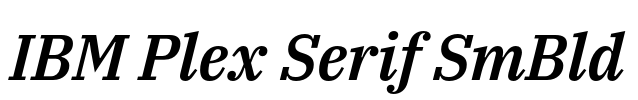 IBM Plex Serif SmBld 字体预览图
