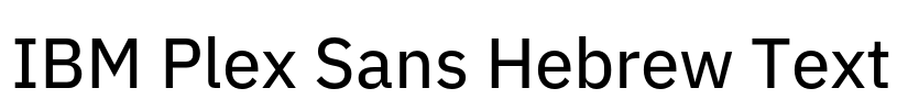 IBM Plex Sans Hebrew Text 字体预览图