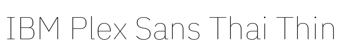 IBM Plex Sans Thai Thin 字体预览图