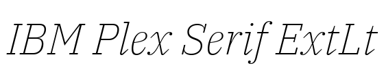IBM Plex Serif ExtLt 字体预览图