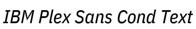 IBM Plex Sans Cond Text 字体预览图