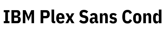IBM Plex Sans Cond 字体预览图