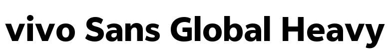 vivo Sans Global Heavy 字体预览图