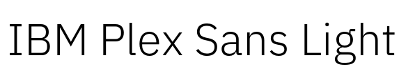 IBM Plex Sans Light 字体预览图