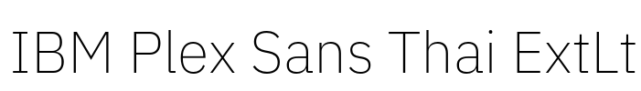IBM Plex Sans Thai ExtLt 字体预览图