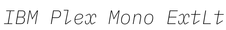 IBM Plex Mono ExtLt 字体预览图