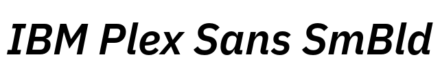 IBM Plex Sans SmBld 字体预览图
