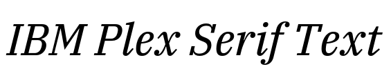 IBM Plex Serif Text 字体预览图