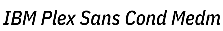 IBM Plex Sans Cond Medm 字体预览图