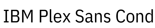 IBM Plex Sans Cond 字体预览图