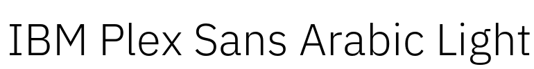 IBM Plex Sans Arabic Light 字体预览图