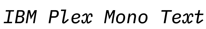 IBM Plex Mono Text 字体预览图