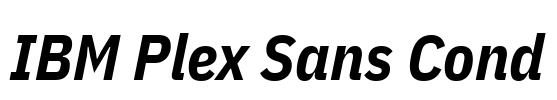 IBM Plex Sans Cond 字体预览图