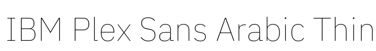 IBM Plex Sans Arabic Thin 字体预览图