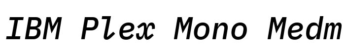 IBM Plex Mono Medm 字体预览图