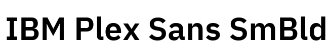 IBM Plex Sans SmBld 字体预览图