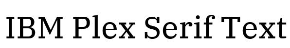 IBM Plex Serif Text 字体预览图
