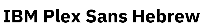 IBM Plex Sans Hebrew 字体预览图