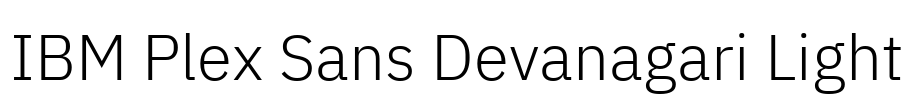 IBM Plex Sans Devanagari Light 字体预览图