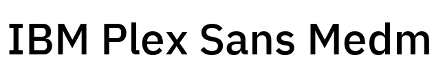 IBM Plex Sans Medm 字体预览图