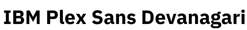 IBM Plex Sans Devanagari 字体预览图