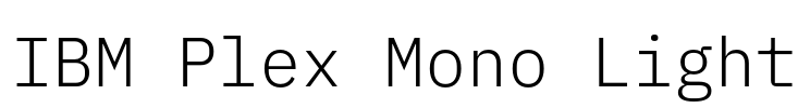 IBM Plex Mono Light 字体预览图